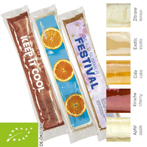 Organic ice popsicle mix, 30 ml, express transparent sleeve bag with label