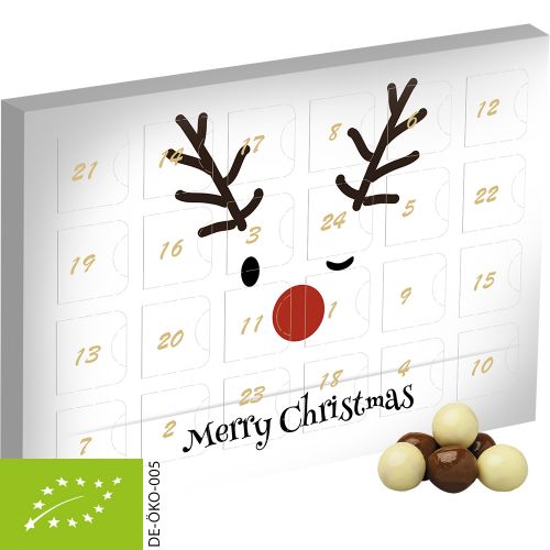 Organic choco crispy balls, ca. 50g, advent calendar mini