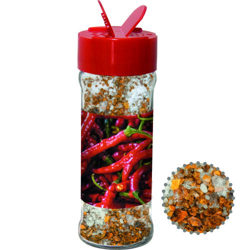 Chili salt, ca. 35g, spice shaker with label