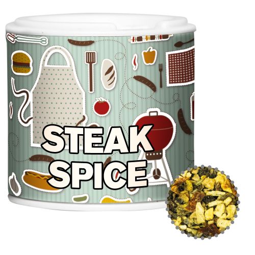 Steak spice, ca. 30g, cardboard spice shaker with label