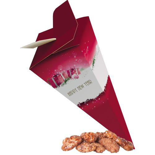 Burnt almonds, ca. 30g, present pyramid