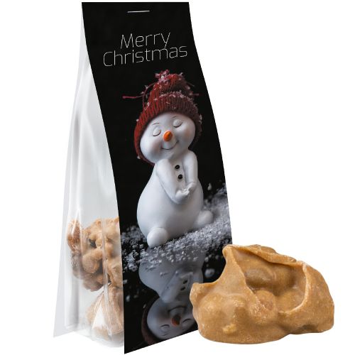 apple cinnamon cluster, ca. 60g, express pouch with promotional flyer