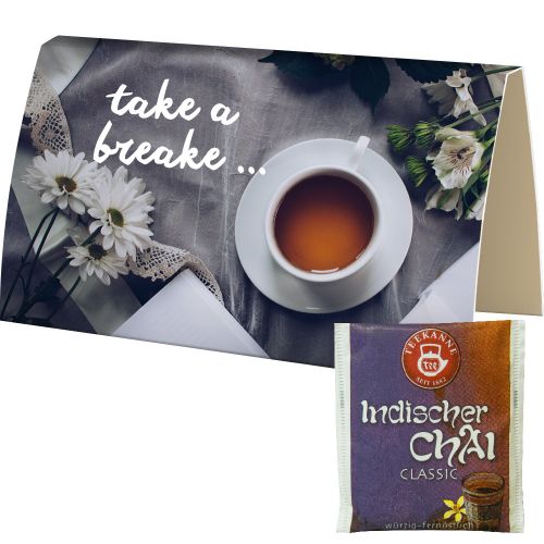 Bag of tea Indian Chai - Classic, ca. 2g, express promotional card with print
