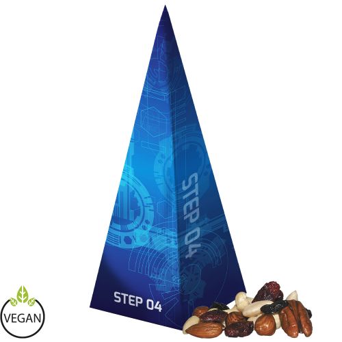 Premium trail mix, ca. 30g, present pyramid