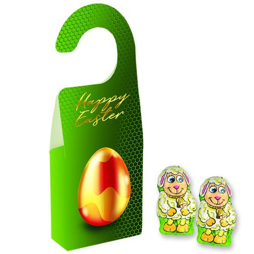 Chocolate lamb, ca. 36g, door hanger folded box