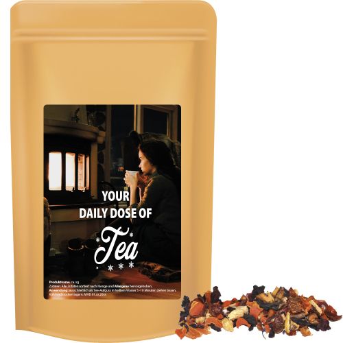 Fireplace tea, ca. 50g, midi stand up pouch with label