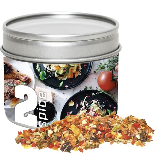 Christmas spice mix poultry, ca. 55g, metal tin with window with label