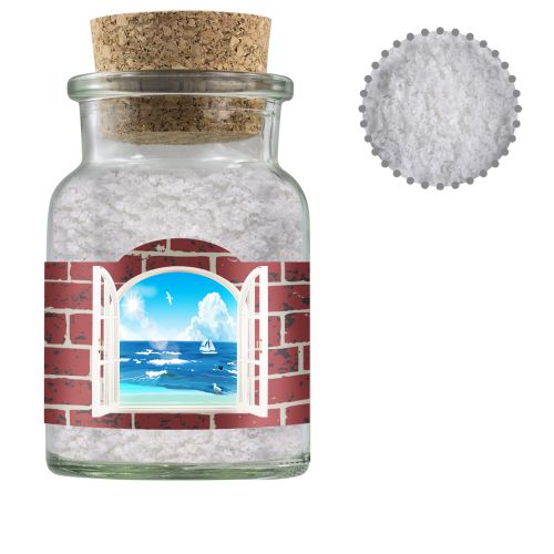 Sea salt flakes, ca. 65g, cork glass with label
