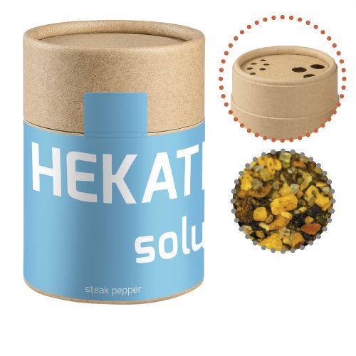 Steak pepper, ca. 75g, biodegradable eco cardboard shaker with label