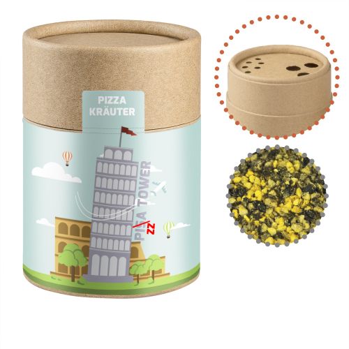 Pizza herb, ca. 25g, biodegradable eco cardboard shaker with label