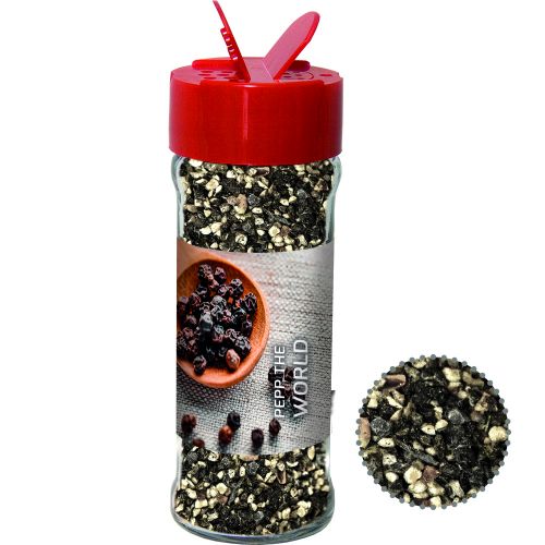 Pepper crushed, ca. 45g, spice shaker with label