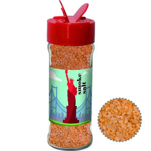 Smoke salt coarse, ca. 90g, spice shaker with label
