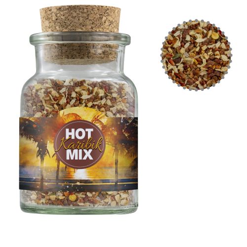 HOT caribbean mix, ca. 50g, cork glass with label