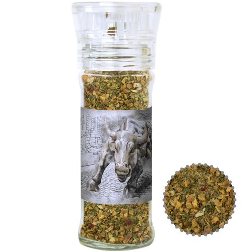 Scrambled egg spice, ca. 50g, transparent spice mill with label