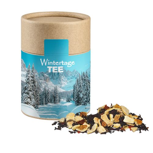 Winter days tea, ca. 70g, biodegradable eco cardboard can midi with label
