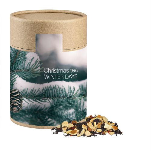 Winter days tea, ca. 170g, biodegradable eco cardboard can maxi with label