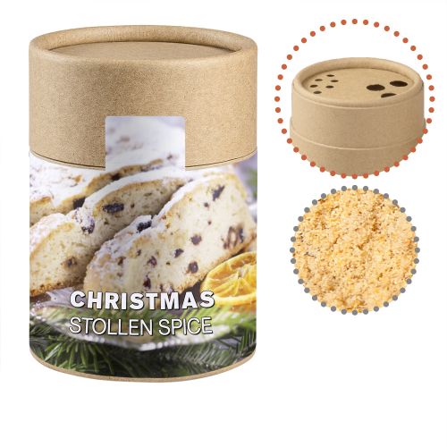 Spice mix stollen, ca. 85g, biodegradable eco cardboard shaker with label