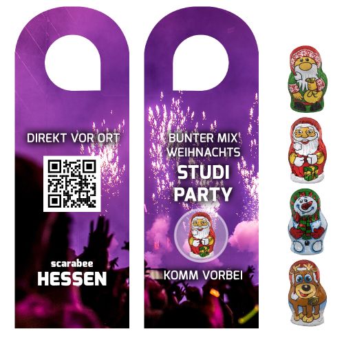 Chocolate Christmas mix, ca. 7g, express door hanger with print