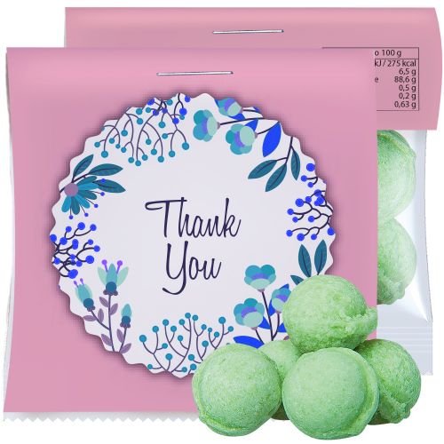 Fizzy waldmeister candy, ca. 17g, express midi bag with promotional flyer