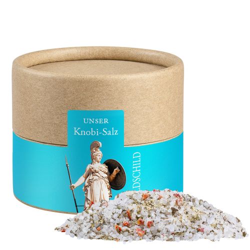 Tzatziki salt, ca. 60g, biodegradable eco cardboard can mini with label