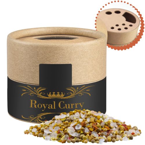 Royal curry, ca. 50g, biodegradable eco cardboard can mini with label