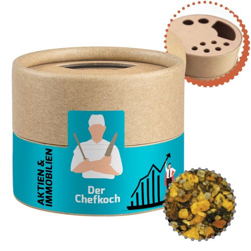 Steak pepper, ca. 40g, biodegradable eco cardboard can mini with label