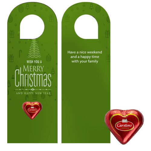 Luebecker marzipan hearts, ca. 12g, express door hanger with print